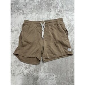 Maamgic Fleece Sweat Shorts Men's Size Medium Light Brown Zipper Pockets EUC